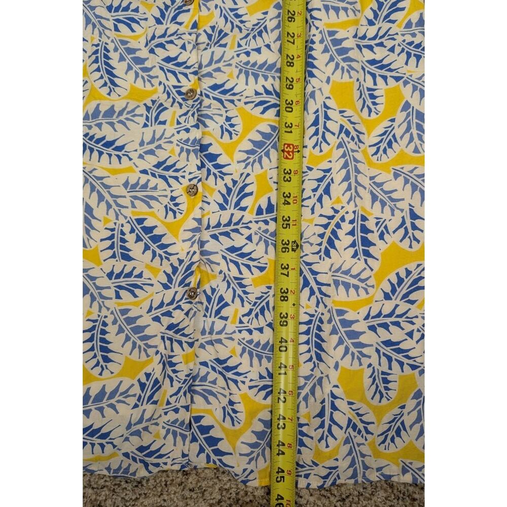 Skies Are Blue Yellow Floral Off The Shoulder Ruffle Midi Dress Size Medium - Picture 13 of 15